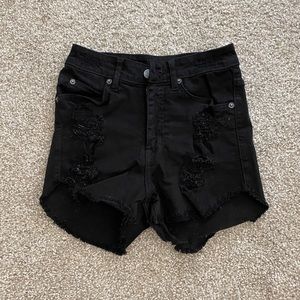 Carmar Black High Waistes Jean Shorts